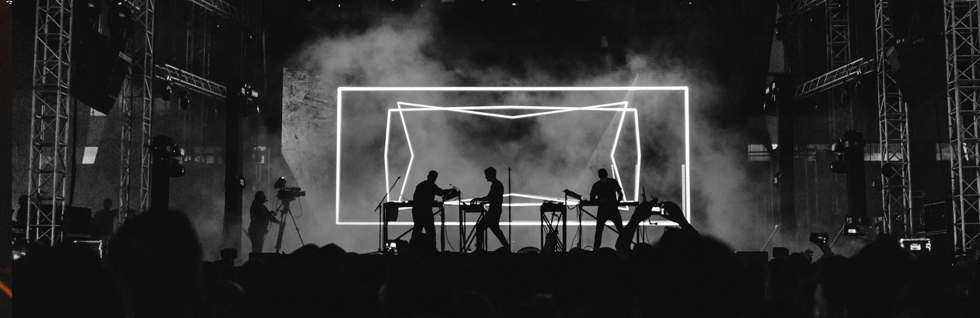 Artists performing on stage