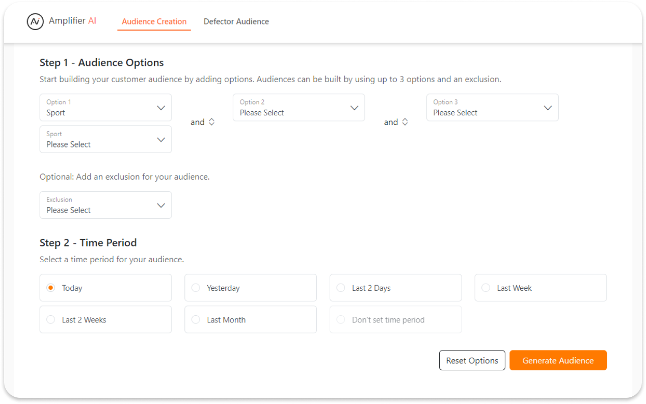 audience identifier self service dashboard