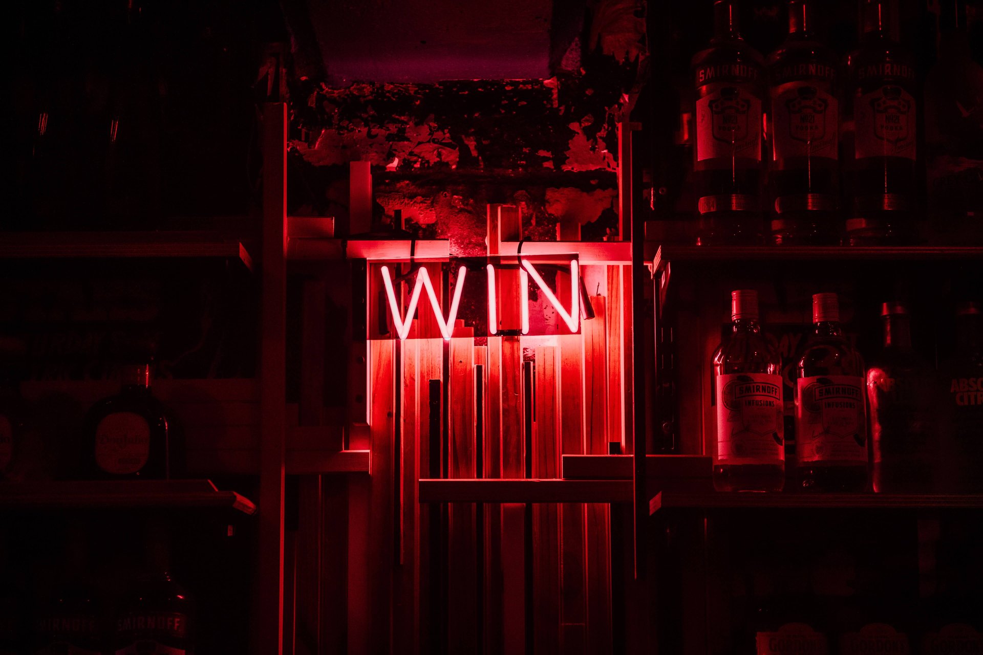 Win in neon lights