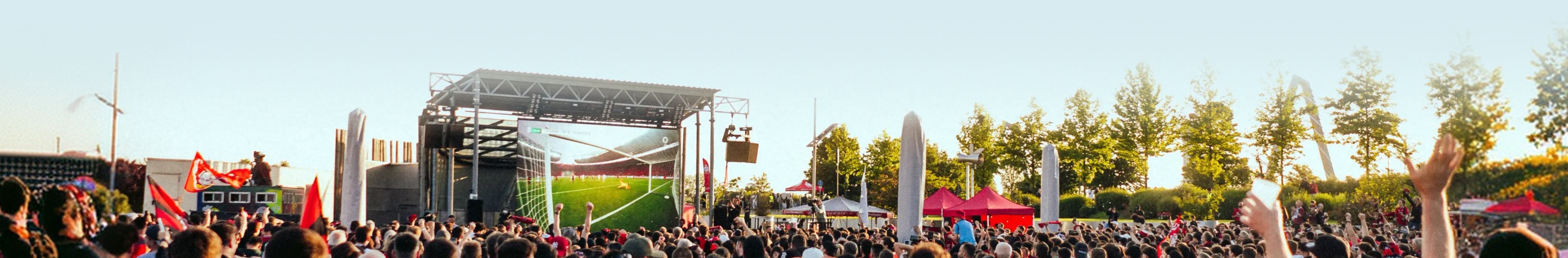 sports crowd banner